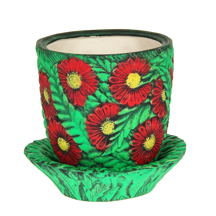 Кашпо "Красная ромашка" 4,5 л