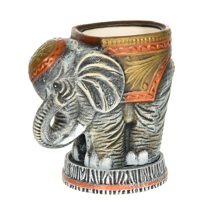 Фигурное кашпо ''Слон" рисунок, акрил, 3 л