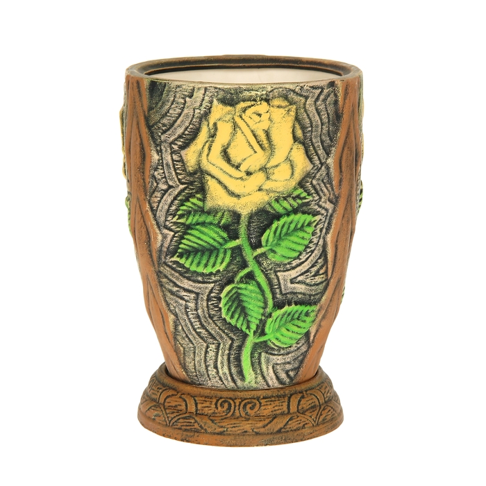 Кашпо ''Роза" жёлтое, 5 л