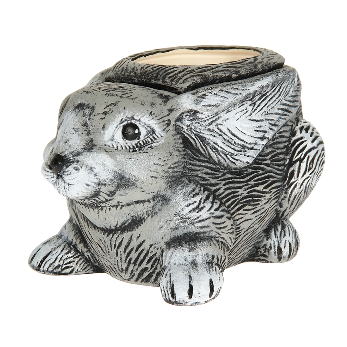 Фигурное кашпо ''Зайчик" рисунок, акрил, 0,7 л