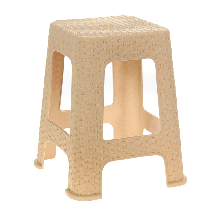 Табурет большой 45 см "Ротанг", цвет бежевый