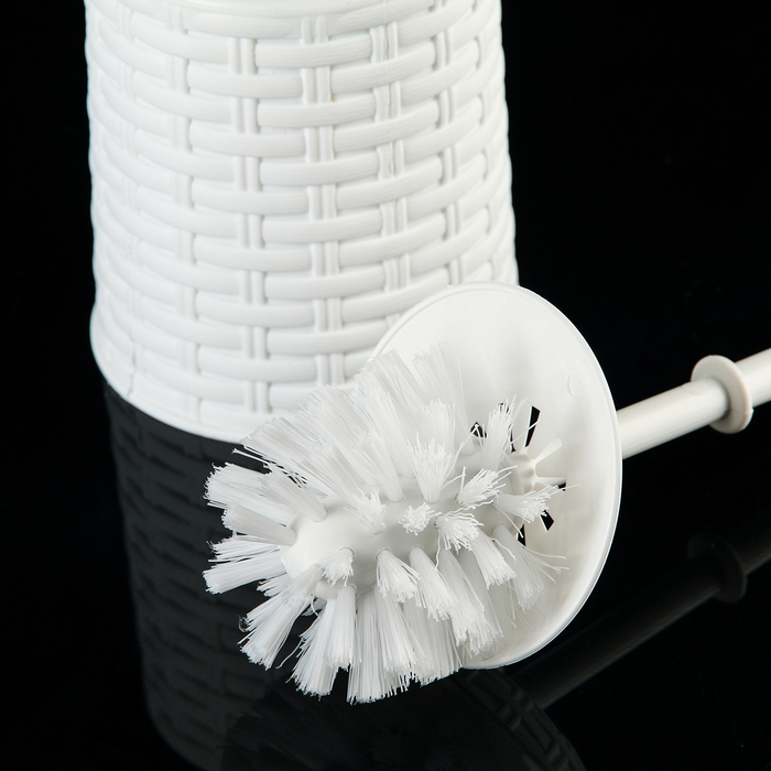 Ерш для унитаза с подставкой "Ротанг", цвет белый