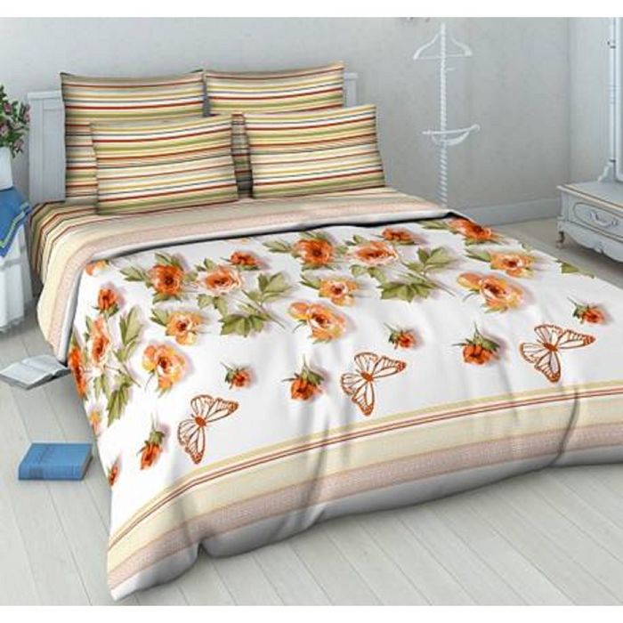 Постельное бельё евро Василиса «Розовый вальс», 215х200см, 200х220см, 70х70см - 2 шт