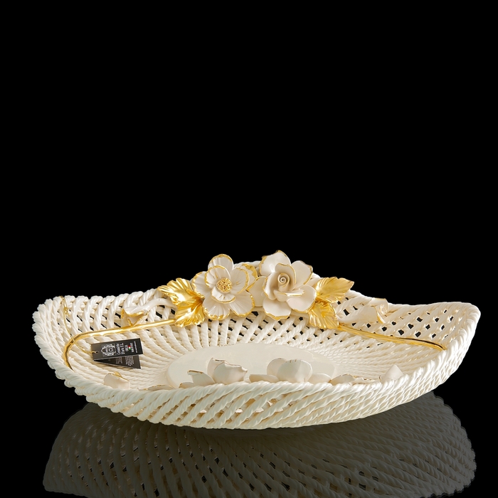 Блюдо декоративное "Цветы"