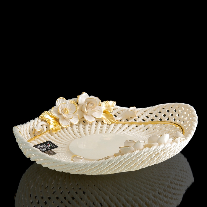 Блюдо декоративное "Цветы"