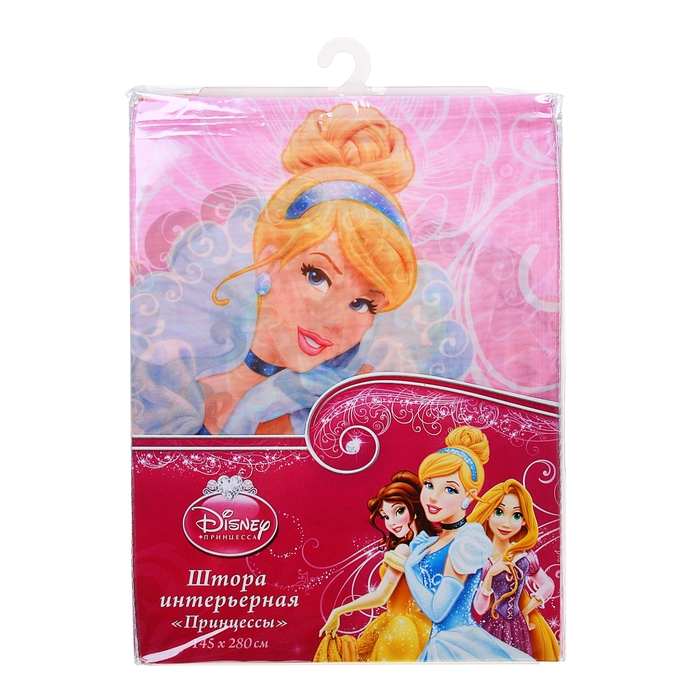 Штора Disney интерьерная 145*280 см, вуаль, Принцессы (64885/16/2) 100% п/э