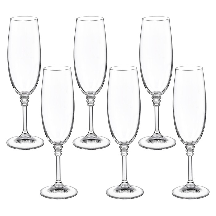 Набор бокалов для шампанского 190 мл "Оливия", 6 шт