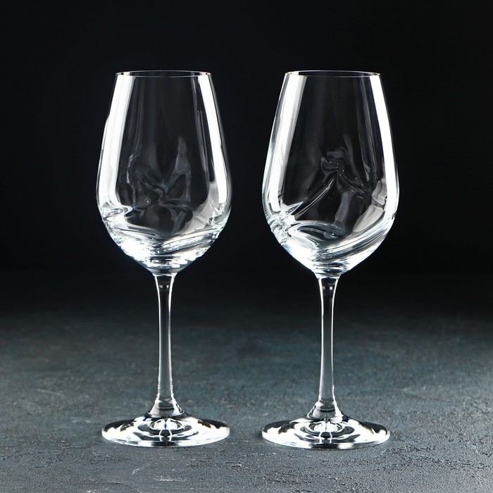 Набор бокалов для вина Bohemia Crystal «Турбуленция», 350 мл, 2 шт набор бокалов для вина bohemia crystal экстра 560 мл 6 шт