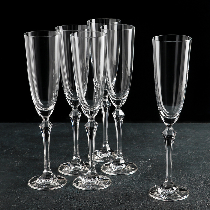 Набор фужеров для шампанского 200 мл "Элизабет", 6 шт