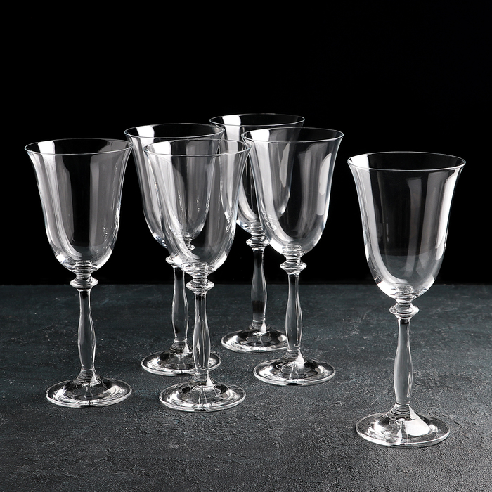 Набор бокалов для вина 250 мл "Анжела", 6 шт