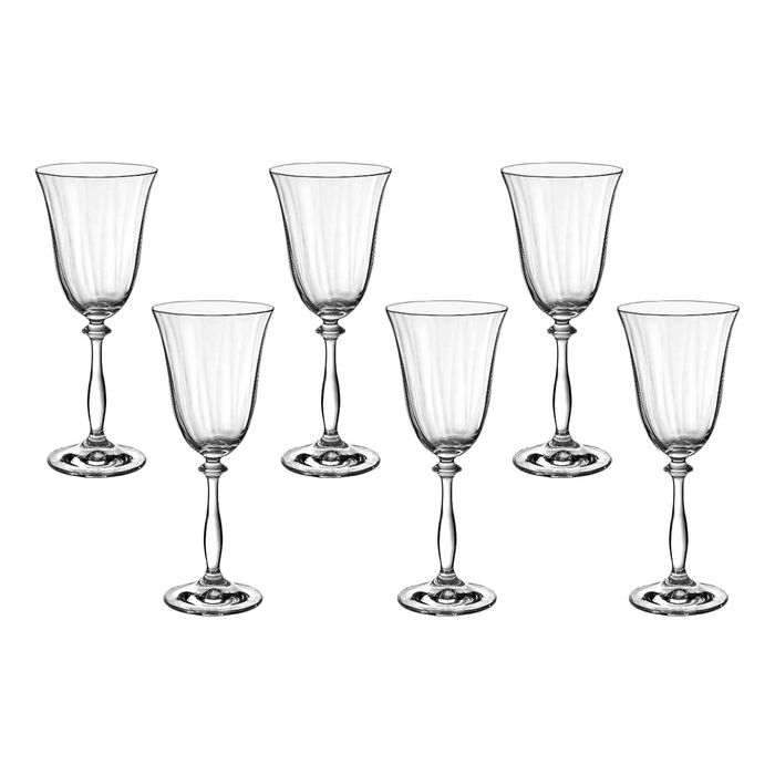 Набор бокалов для вина 250 мл "Анжела. Грани", 6 шт