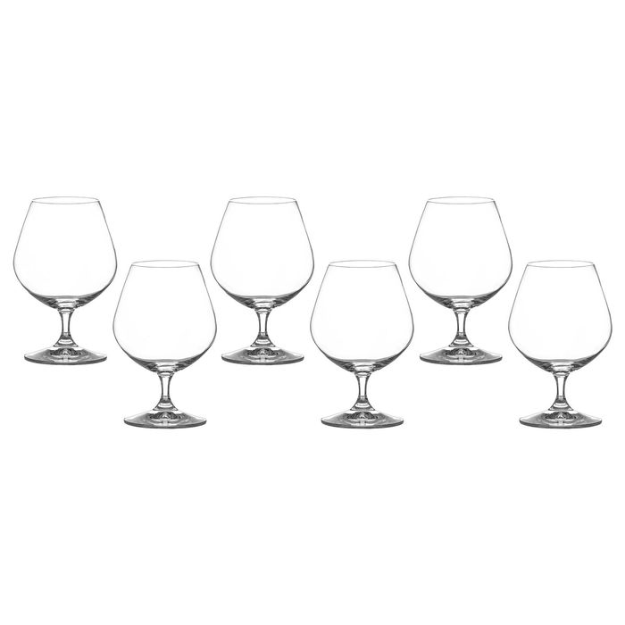 набор бокалов для бренди анжела 6 шт 400 мл гладкое бесцветное стекло Набор бокалов для бренди «Лара», 400 мл, 6 шт.