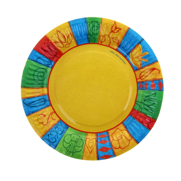 Тарелка с ламинацией "Орнамент", 18 см