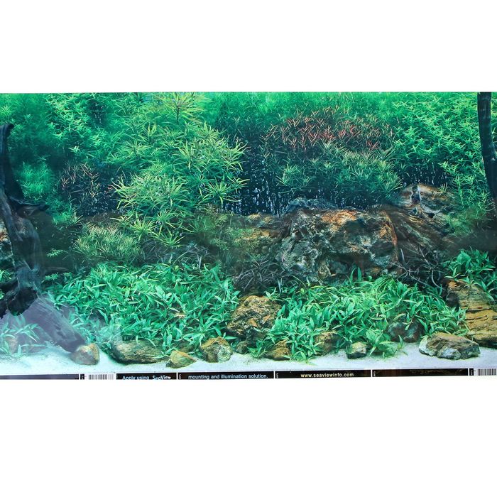 Фон для аквариума двухсторонний "Водный сад камней/Белые камни" 30см*15м