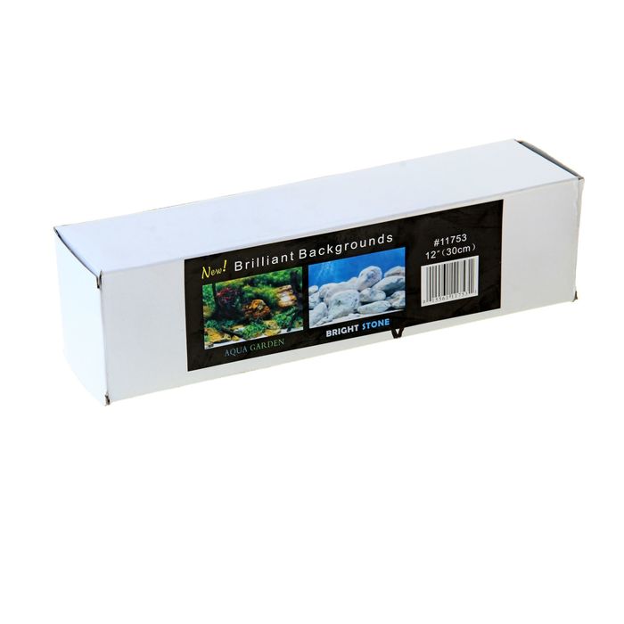 Фон для аквариума двухсторонний "Водный сад камней/Белые камни" 30см*15м