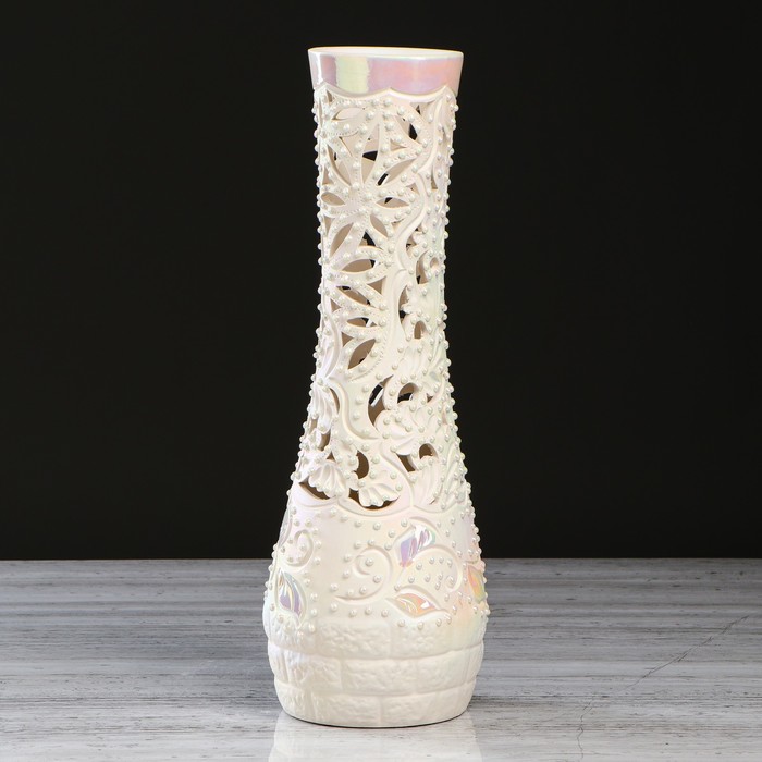 Ваза "София" большая, резная, перламутр