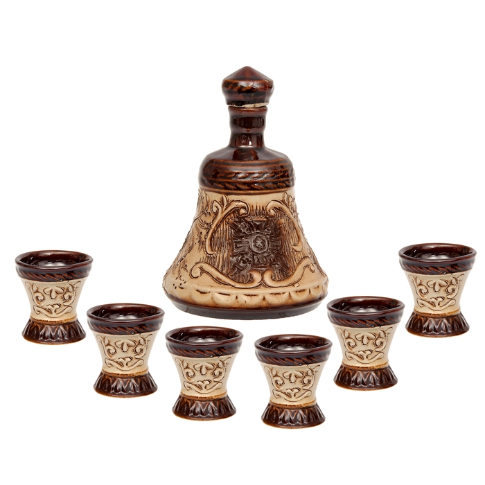 Штоф с рюмками "Колокол" 7 предметов, 0,75 л/ 0,05 л