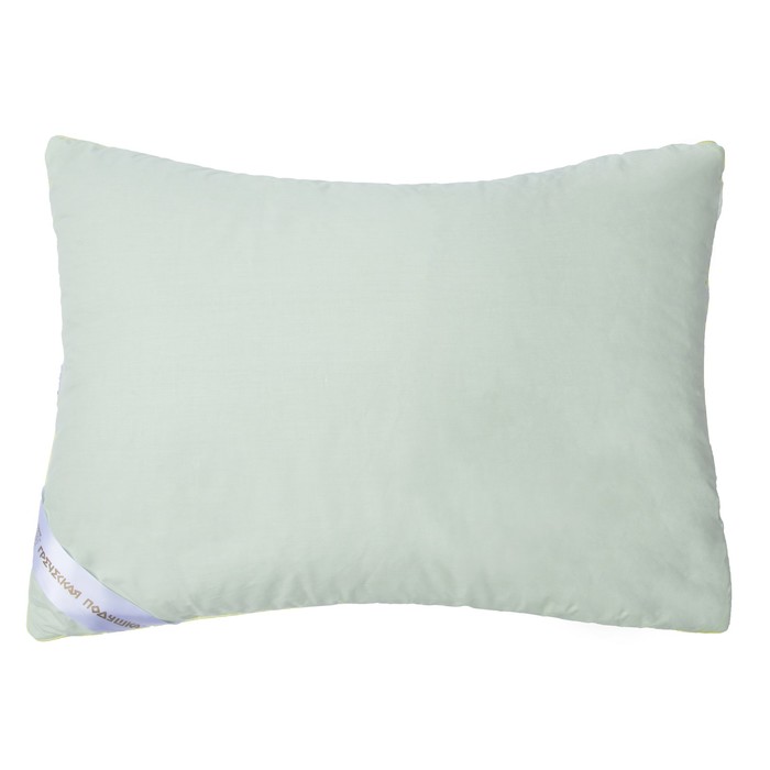 Подушка "Греческая" с волокном бамбука, размер 50х70 см, лузга гречихи, тик