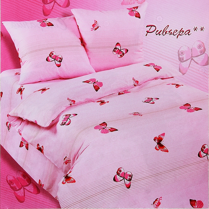 Постельное бельё Сударушка "Ривьера" 1,5 сп., размер 150х215 см, 150х215 см, 70х70 см - 2 шт.