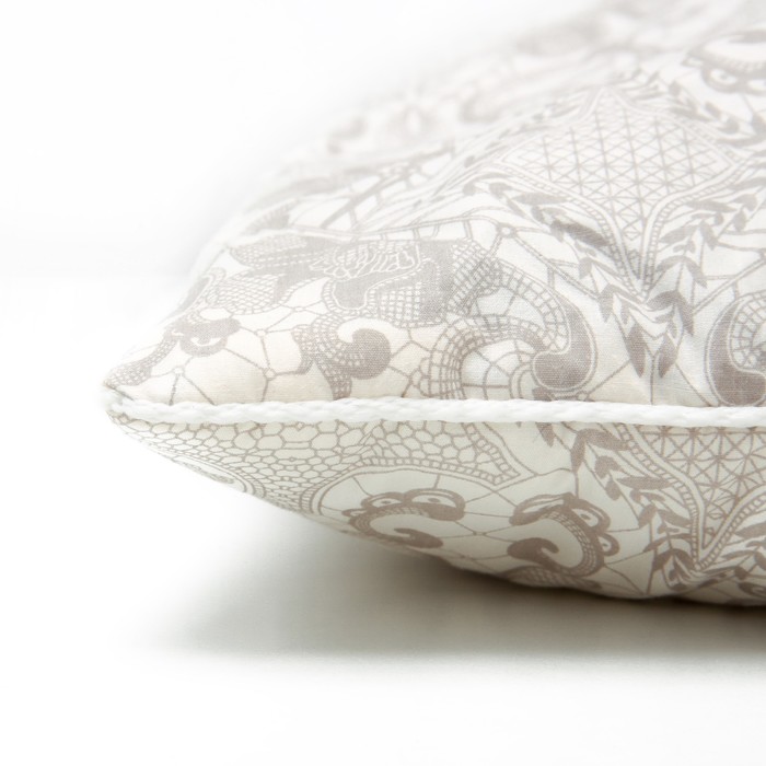 Подушка "Греческая" с волокном бамбука, размер 40х40 см, лузга гречихи, тик