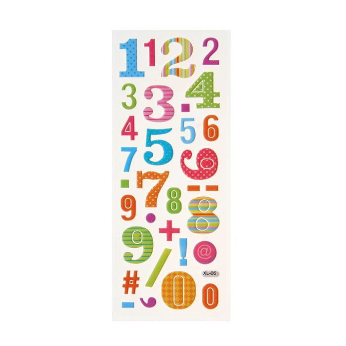 Наклейка под ткань "Буквы/Цифры" МИКС