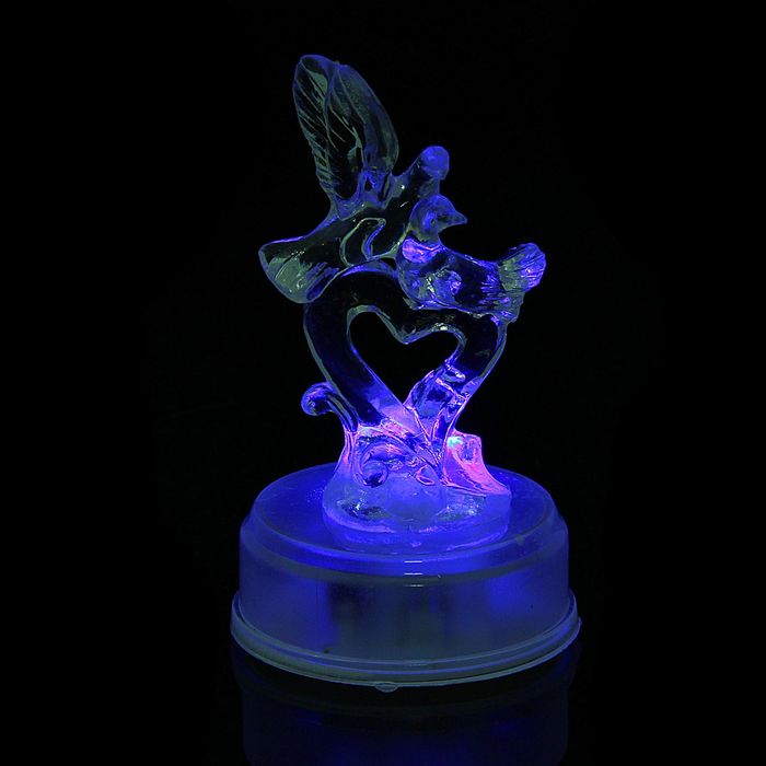 Сувенир "Два голубя на сердце" световой