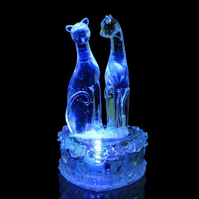 Сувенир световой "2 пумы на сердце"