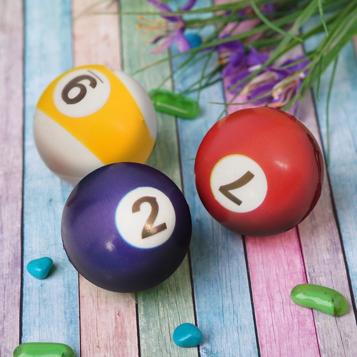 Мягкий мяч "Цифры", 5 см, цвета МИКС