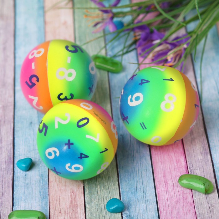 Мягкий мяч "Цифры", 10 см