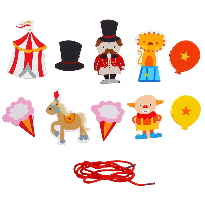 Шнуровка "Цирк", 10 элементов