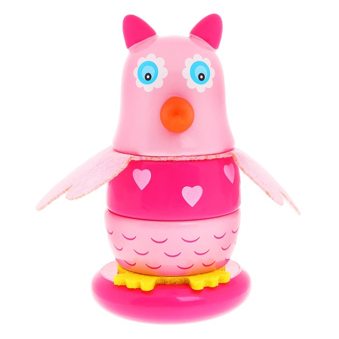 Пирамидка "Совушка", 6 элементов