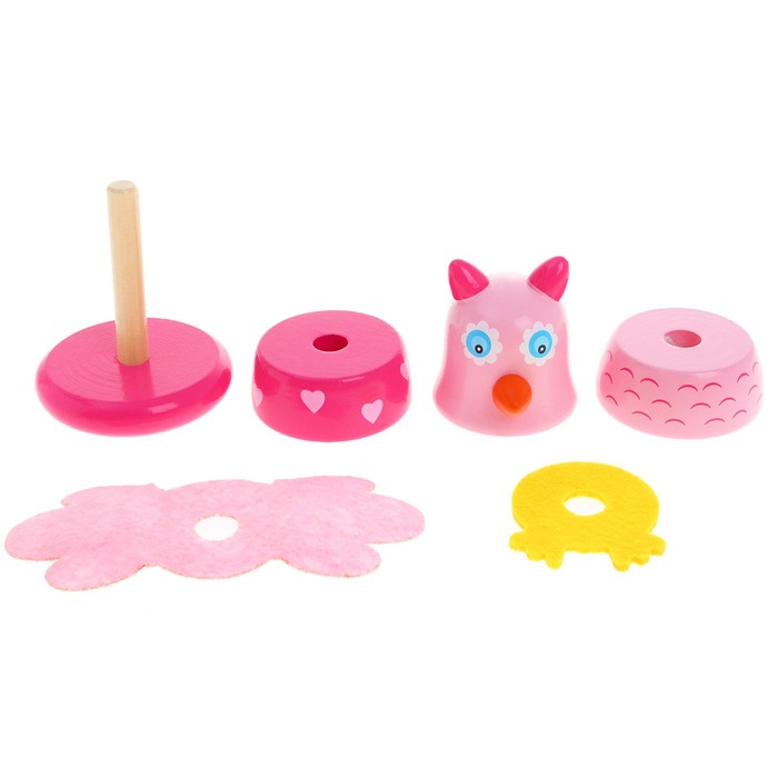 Пирамидка "Совушка", 6 элементов