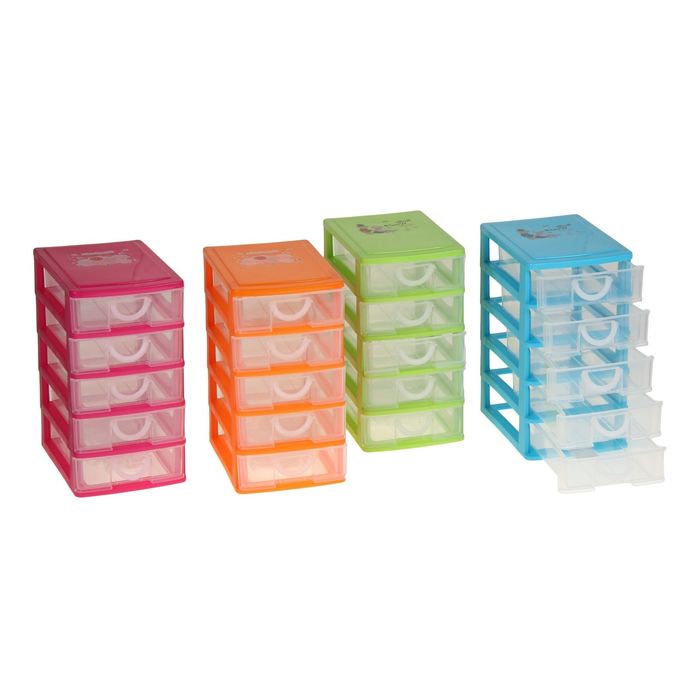 Мини-комод для мелочей, 5 секций, цвет МИКС