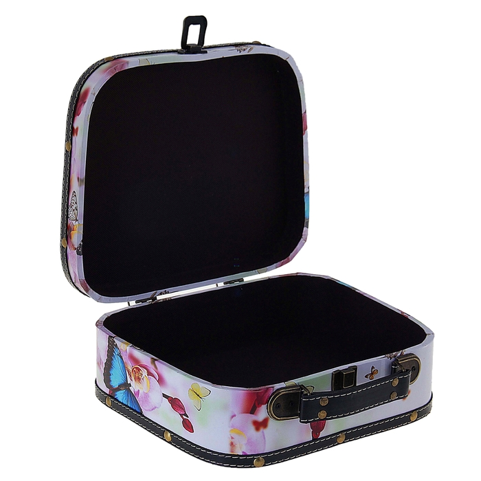 Шкатулка-чемоданчик "Бабочка на орхидее"