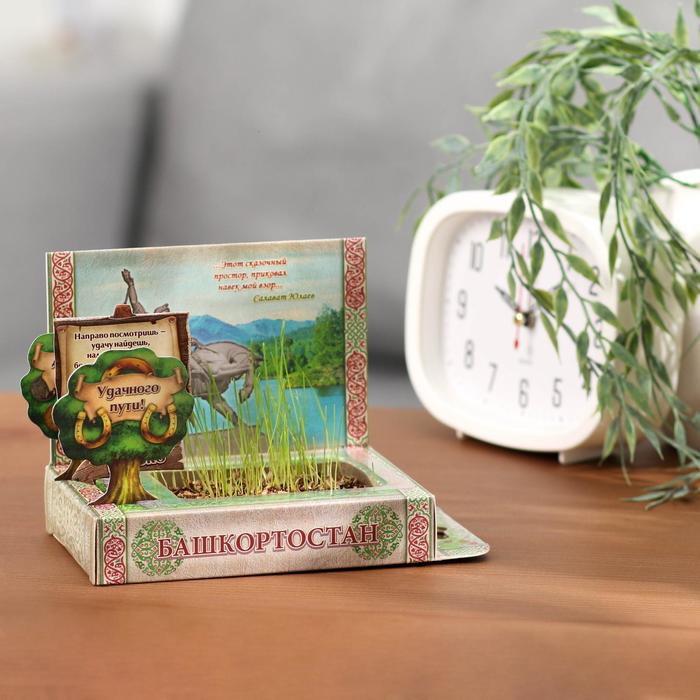 Сувениры Растущая травка в открытке «Башкортостан»
