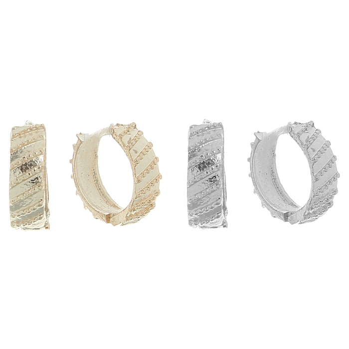 Серьги-кольца "Мини", цвет МИКС, d=1,2см