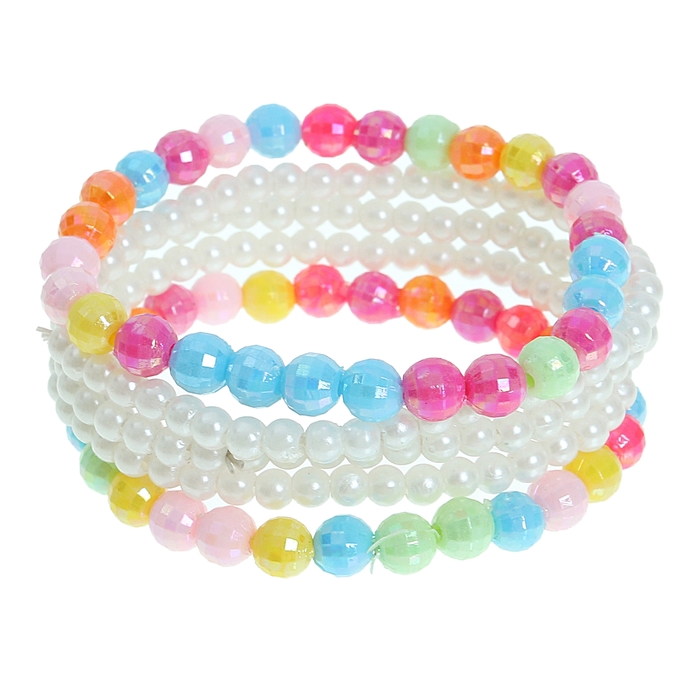 Браслет детский "Выбражулька", бусинки, 5 нитей, цвет МИКС