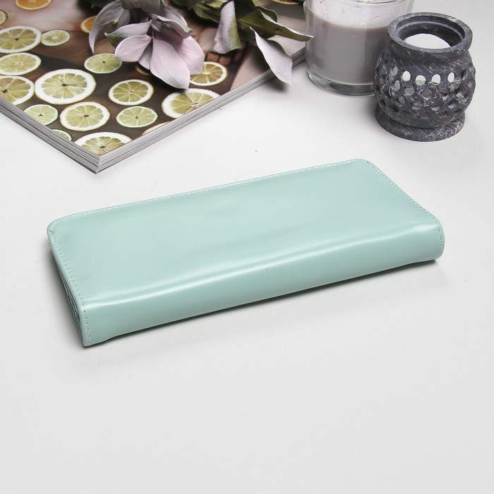 Кошелёк женский "Амур", 2 отдела, отдел для кредиток, цвет мятный