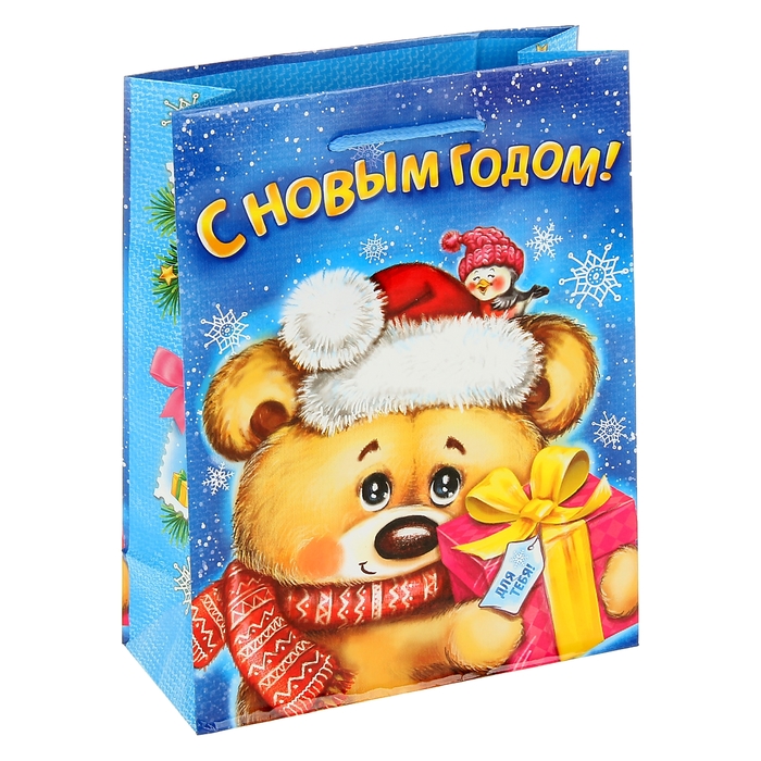 Пакет ламинированный вертикальный «Мишка», 18 × 23 см