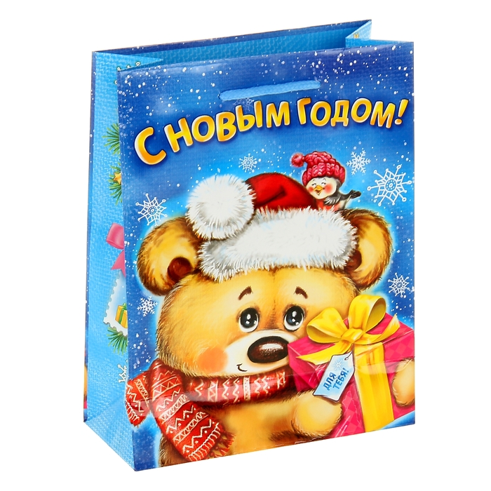 Пакет ламинированный вертикальный «Мишка», 18 × 23 см