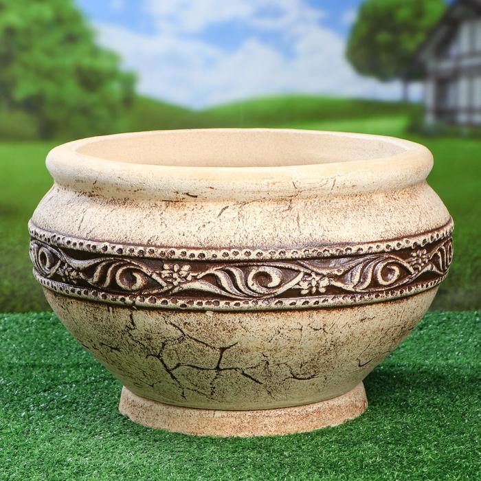 Кашпо ''Вавилон" шамот, 35 л