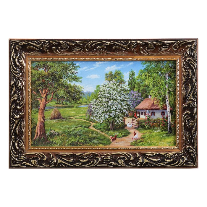 Картина "Дом среди деревьев"