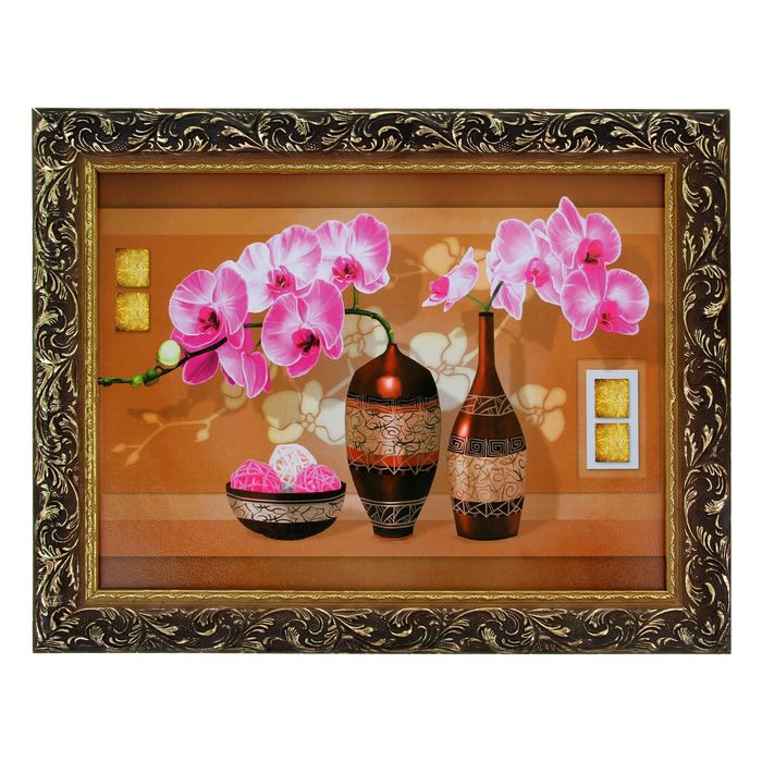 Картина "Орхидеи в вазах"