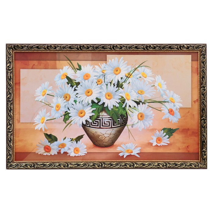 Картина "Букет ромашек" рама микс