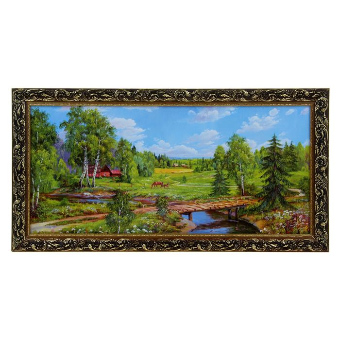 Картина "Мостик через реку"