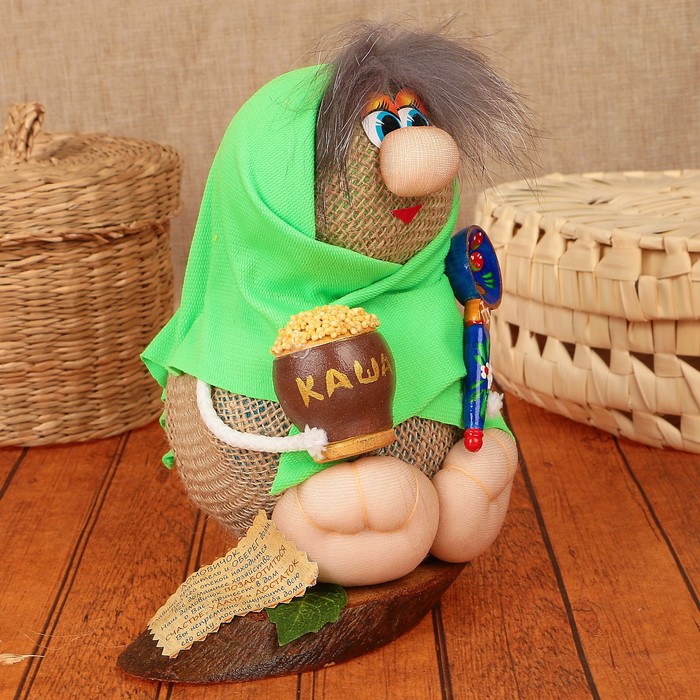 Оберег «Домовиха Бабка Гречиха», 15 см, микс