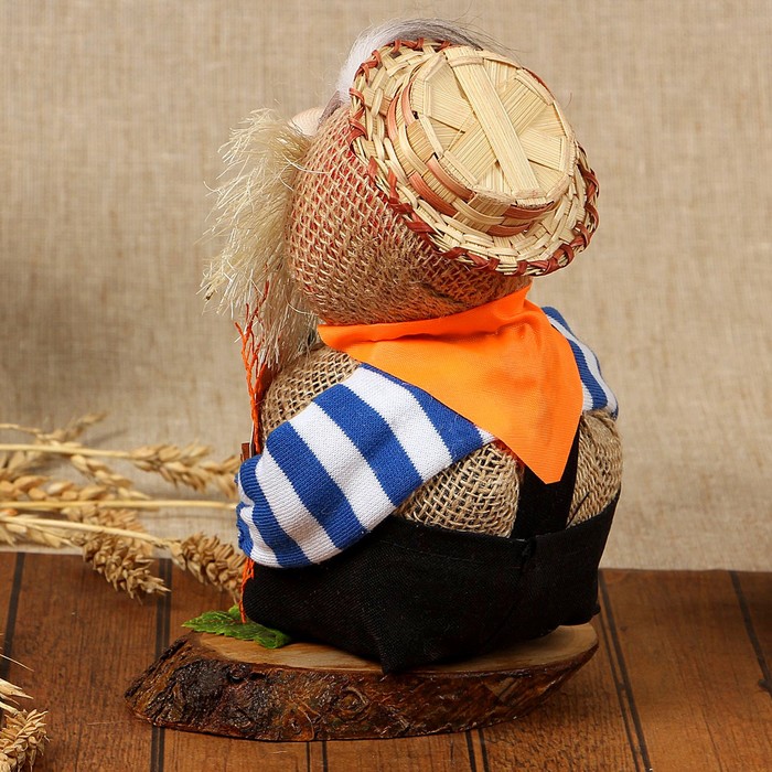 Оберег «Домовик Рыбак», 20 см, микс