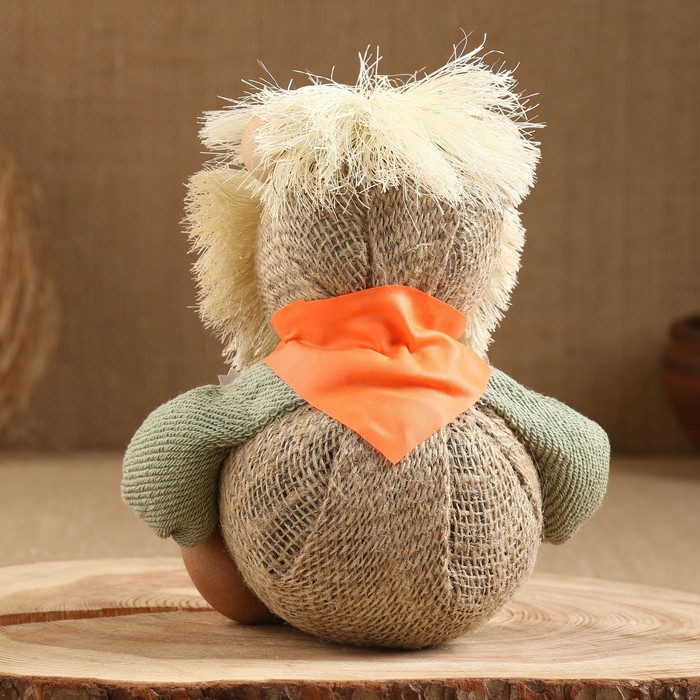 Оберег «Домовой Федя», с подковой, 16 см, микс