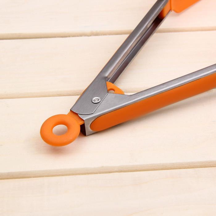 Щипцы кулинарные 25 см "Лопатка", цвета МИКС