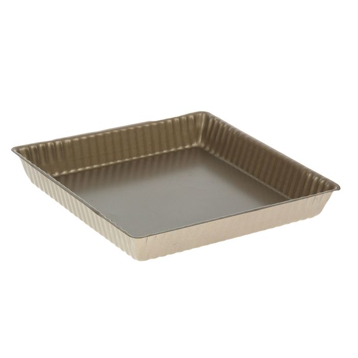 Форма для выпечки с антипригарным покрытием "Рифленый квадрат. Доротея" 25х25х3 см